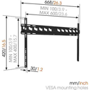 Vogels | Support mural | MA4000-A1 | Fixe | 40-80 pouces | Capacité de charge maximale : 80 kg | Noir