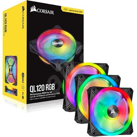 Ventilateur corsair pt pc 120 mm 1500 tr/min led rgb pack de 3 ventilateurs  co-9050098-ww 