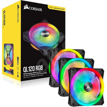 Ventilateur corsair pt pc 120 mm 1500 tr/min led rgb pack de 3 ventilateurs  co-9050098-ww 