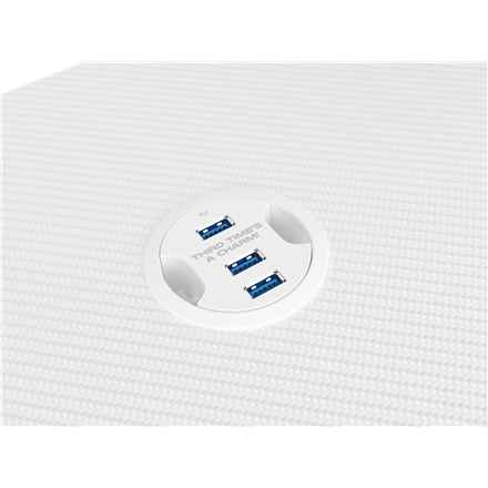 Table de jeu Genesis HOLM 320 RGB blanche (120 cm x 75 cm)