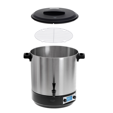 Adler | Electric pot/Cooker | AD 4496 | 2600 W | 28 L | Stainless steel/Black
