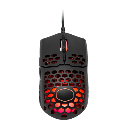 MOUSE COOLER MASTER, "MM711", gaming, cu fir, USB, optic, 16000 dpi, butoane/scroll 6/1, iluminare, butoane programabile, negru, "MM-711-KKOL1" (include TV 0.18lei)