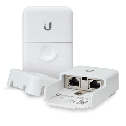 UBIQUITI Ethernet Surge Protector; Protects outdoor Ethernet devices; (2) Passive, surge-protected RJ45 connections; Quick and easy installation; Compatible with GbE networks.