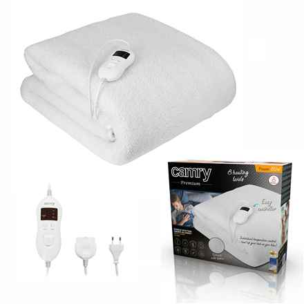 Couverture chauffante Camry Premium CR 7407 Chauffe-lit électrique 60 W Beige Fleece