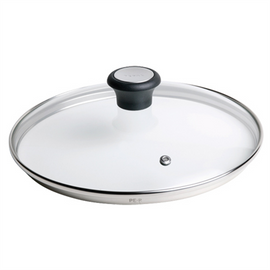 Tefal 28097612 pan lid Round Black, Stainless steel, Transparent - 0