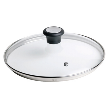 Tefal 28097612 pan lid Round Black, Stainless steel, Transparent - 0