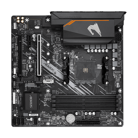 GIGABYTE B550M AORUS ELITE Motherboard - AMD Ryzen 5000 CPUs, 5+3 Phases VRM, up to 4733MHz DDR4, 1xPCIe 4.0 + 1xPCIe 3.0 M.2, 1GbE LAN, USB 3.2 Gen 1