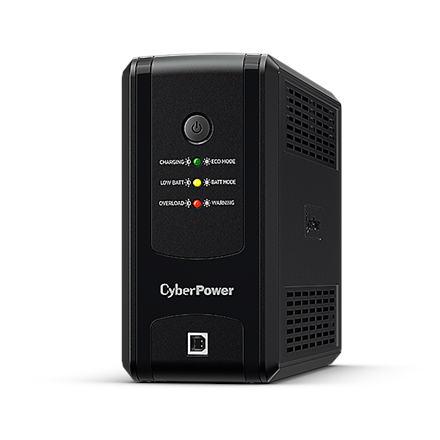 UPS CYBER POWER Line Int. cu manag,LED,850VA/ 425W,AVR,3xSchuko,indicatie LED,1x12V/5.5Ah,Backup 16-28 min,incarcare 8h,conector USB,combo RJ45,GreenPower "UT850EG" (timbru verde 4lei)