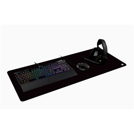 Corsair  chiffon anti-éclaboussures premium mm350 pro  tapis de souris gaming  930 x 400 x 4 mm  noir  chiffon  taille xl étendue