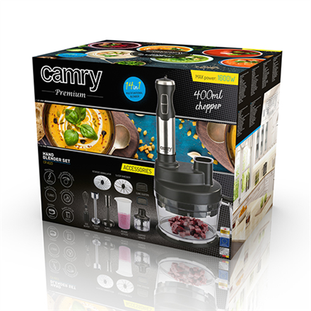 Camry | Blender | CR 4623 | Hand Blender | 1600 W | Jar material Plastic | Jar capacity 0.6 L | Chopper | Ice crushing | Black