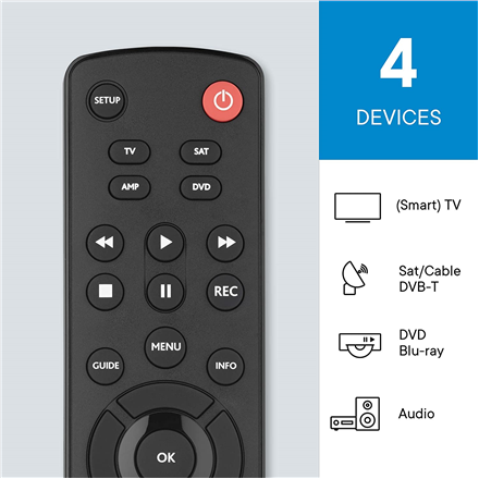 Universal Remote Control Replacement ONE FOR ALL / URC1240