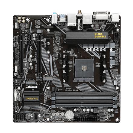 GIGABYTE B550M DS3H AC Motherboard - AMD Ryzen 5000 CPUs, 5+3 Phases VRM, up to 4733MHz DDR4, 1xPCIe 4.0 + 1xPCIe 3.0 M.2, Wi-Fi 5, 1GbE LAN, USB 3.2 Gen 1