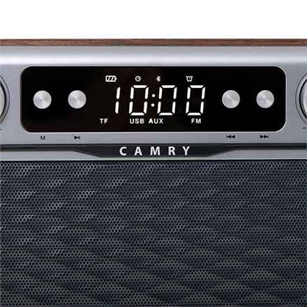 Camry | Radio Bluetooth | CR 1183 | 16 W | Entrée auxiliaire | Bois