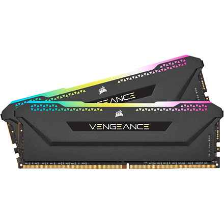 Corsair DDR4, 3200MHz 16GB 2x8GB Dimm, Unbuffered, 16-20-20-38, XMP 2.0, Vengeance RGB Pro SL black Heatspreader, RGB LED, Black PCB, 1.35V, for AMD Ryzen & Intel