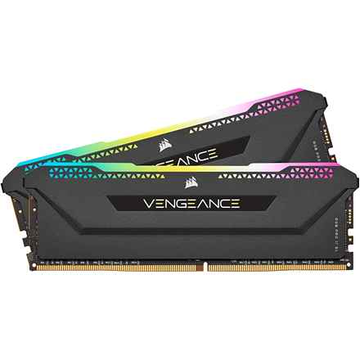 Corsair DDR4, 3200MHz 16GB 2x8GB Dimm, Unbuffered, 16-20-20-38, XMP 2.0, Vengeance RGB Pro SL black Heatspreader, RGB LED, Black PCB, 1.35V, for AMD Ryzen & Intel