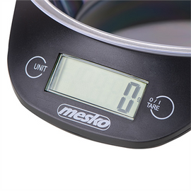 Mesko | Kitchen scale with a bowl | MS 3164 | Maximum weight (capacity) 5 kg | Graduation 1 g | Display type LCD | Black - 0