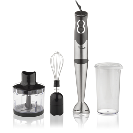Gallet | Mixeur | Naucelle 3 en 1 GALMIX435 | Mixeur plongeant | 500 W | 2 vitesses | Hachoir | Glace pilée | Noir/Inox
