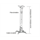 Sunne | Support plafond pour projecteur | Inclinable et pivotant | Capacité de charge maximale : 20 kg | Noir