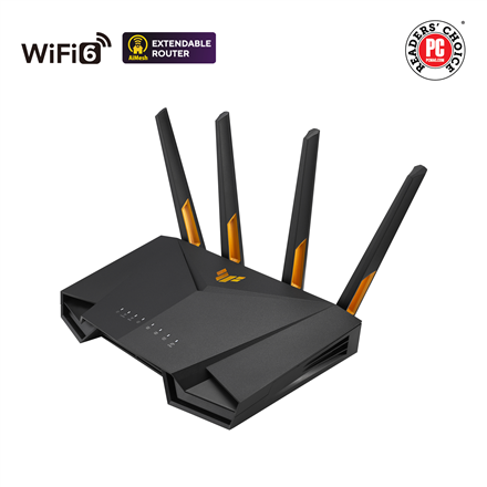 Wireless Wifi 6 AX4200 Dual Band Gigabit Router, EU and UK plug | TUF-AX4200 | 802.11ax | 3603+574 Mbit/s | 10/100/1000 Mbit/s | Ethernet LAN (RJ-45) ports 4 | Mesh Support Yes | MU-MiMO Yes | 3G/4G data sharing | Antenna type External | 1 x USB 3.2 Gen 1