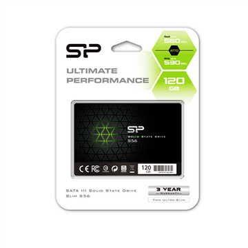 Silicon Power | S56 | 120 GB | SSD form factor 2.5" | Solid-state drive interface SATA | Read speed 460 MB/s | Write speed 360 MB/s - 0