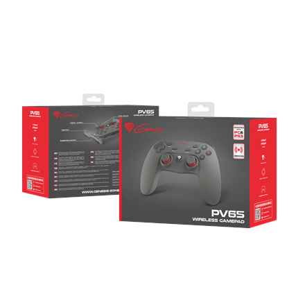 Manette de jeu sans fil Genesis Mangan PV65 pour PC/PS3