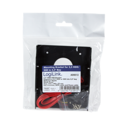 Uchwyt montażowy dla HDD 1x 2,5' do 3.5'