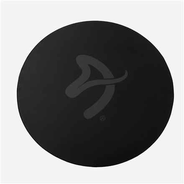 Tapis de sol AROZZI Zona Noir/ tapis de sol de protection/ rond 121 cm de diamètre/ noir avec logo gris