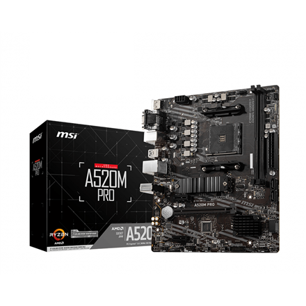 Carte mère msi a520m pro avec prise am4 micro atx