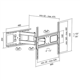 LOGILINK BP0028 - TV wall mount - 0