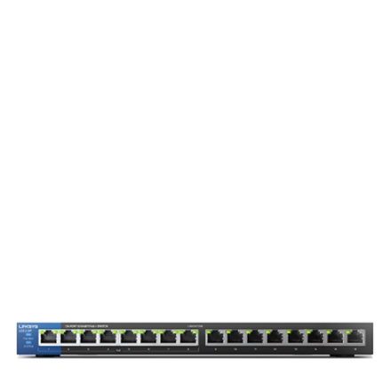Linksys | LGS116P-EU | Commutateur non géré | 16 ports | 1 Gbit/s | PoE 80 W