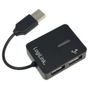 HUB extern LOGILINK, porturi USB: USB 2.0 x 4, conectare prin USB 2.0, cablu 0.05 m, negru, "UA0139" (timbru verde 0.8 lei)-1