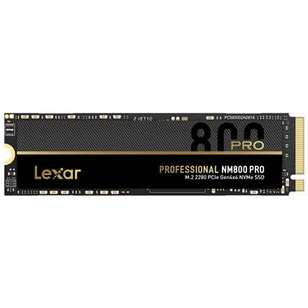SSD | LEXAR | 1 To | Dissipateur thermique M.2 | PCIe Gen4 | NVMe | Vitesse d'écriture 6 300 Mo/s | Vitesse de lecture 7 500 Mo/s | 10 mm | MTBF 1 500 000 heures | LNM800P001T-RN8NG