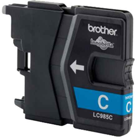 Cartouche d'encre cyan BROTHER LC-985, capacité standard 260 pages, 1 paquet