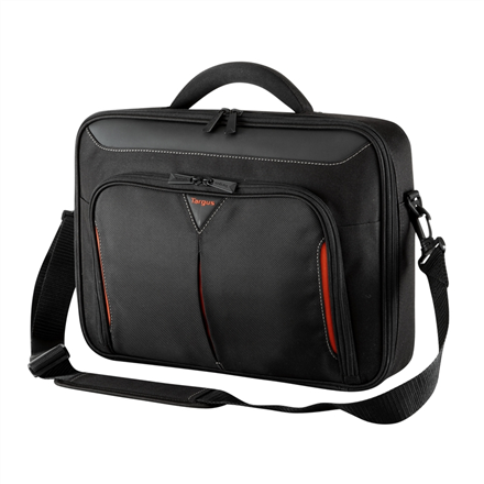 Targus  classic+  convient aux ordinateurs jusqu'à 156 pouces  messenger - porte-documents  noir/rouge  bandoulière