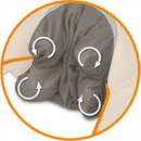 Appareil de massage medisana nm 860 pour le dos les jambes la nuque et les cuisses blanc