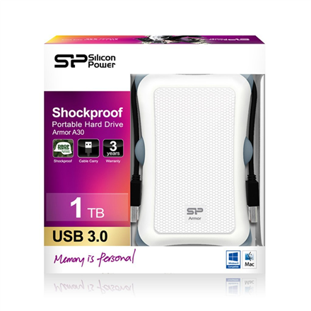 Silicon Power Armor A30 external hard drive 1 TB White