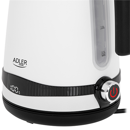Adler | Kettle | AD 1295w | Electric | 2200 W | 1.7 L | Stainless steel | 360° rotational base | White