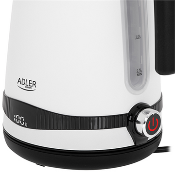 Adler | Kettle | AD 1295w | Electric | 2200 W | 1.7 L | Stainless steel | 360° rotational base | White - 0