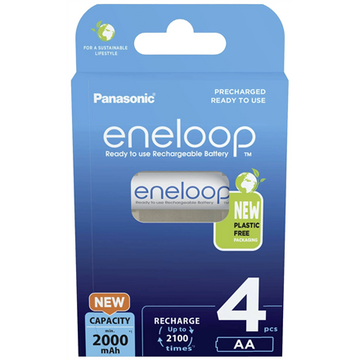 Panasonic Eneloop Batteries AA 2000mAh rechargeable 4 pcs.