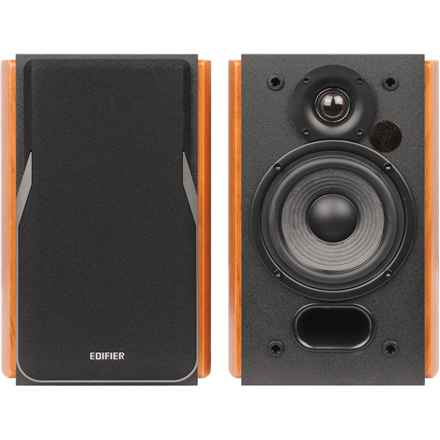 ENCEINTES EDIFIER 2.0, RMS : 42 W (2 x 21 W), télécommande sans fil, volume, basses, aigus, marron, « R1380T-BR » (timbre vert 11,00 lei)