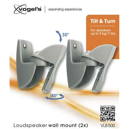 Vogels | Support d'enceinte | VLB500, 2 pièces | Rotation, inclinaison | Poids maximal (capacité) 5 kg | Noir