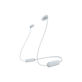 Sony WI-C100 Bluetooth Wireless In-Ear Headphones, BT 5.0, Remote Control, White EU