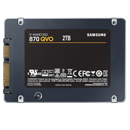 Disque dur Samsung MZ-77Q2T0 2,5" 2 000 Go Serial ATA III V-NAND MLC