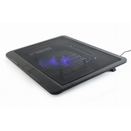 STAND GEMBIRD notebook 15", sita metal, fan 12cm, LED light, black, NBS-1F15-04"