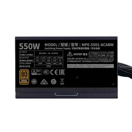 Alimentation MWE Bronze 550 W V2 80+ Bronze