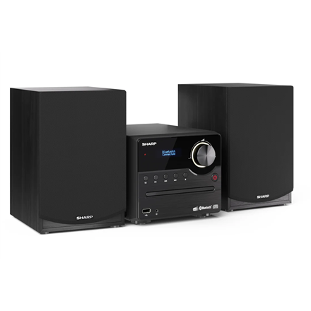 Sharp XL-B517D(BK) Hi-Fi Micro System, CD/FM/USB/Bluetooth v5.0, Aux-in, 45W, Black Sharp | Hi-Fi Micro System | XL-B517D(BK) | USB port | AUX in | Bluetooth | CD player | Black | FM radio | Wireless connection