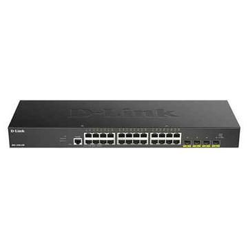 D-LINK Smart SWITCH 24 ports Gigabit + 4 10G SFP+, boîtier métallique. « DGS-1250-28X » (timbre vert 2 lei)