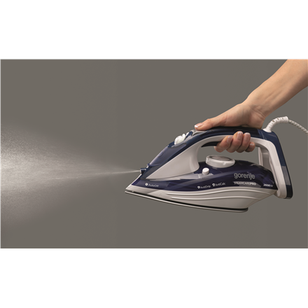Gorenje | Steam Iron | SIH2600BLC | Power 2600 W | Water tank capacity 350 ml | Continuous steam 30 g/min | Blue/White | Steam boost performance 95 g/min