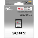 Sony | 64GB SF-M Series SDXC Class10 UHS-II U3 V60 Tough Memory Card | 64 GB | SDXC | Flash memory class 10