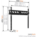 Vogels | Wall mount | MA3000-A | Fixed | 32-55 " | Maximum weight (capacity) 60 kg | Black-3